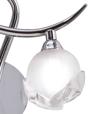 Mantra Fragma Wall Light Right Switched 1 Light G9, Polished Chrome