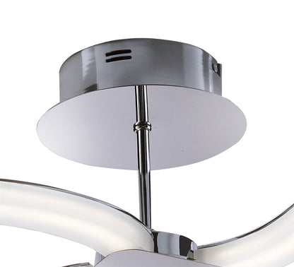 Mantra M3561 On Semi Flush 20W LED 3000K, 2000lm, Polished Chrome/Frosted Acrylic, 3yrs Warranty - M3561 Ceiling