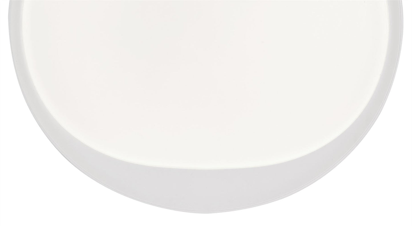 Mantra Fusion Box 41.5cm Dimmable Ceiling Light, 24W LED with Remote Control 3000K-6000K, 900lm, White, 3yrs Warranty