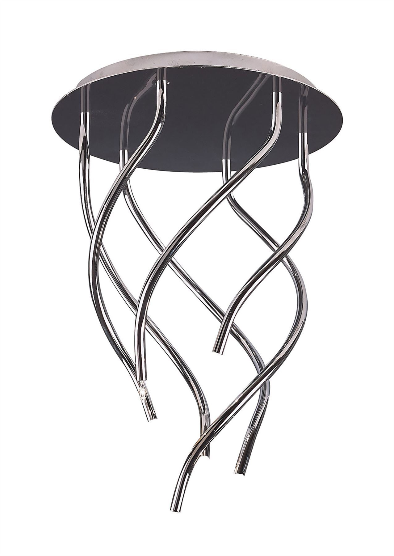 Mantra Aire 32.5cm Ceiling Round 6 Light G4 Vertical Arms, Polished Chrome, NOT LED/CFL Compatible