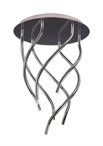Mantra Aire 32.5cm Ceiling Round 6 Light G4 Vertical Arms, Polished Chrome, NOT LED/CFL Compatible