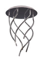 Mantra Aire 32.5cm Ceiling Round 6 Light G4 Vertical Arms, Polished Chrome, NOT LED/CFL Compatible
