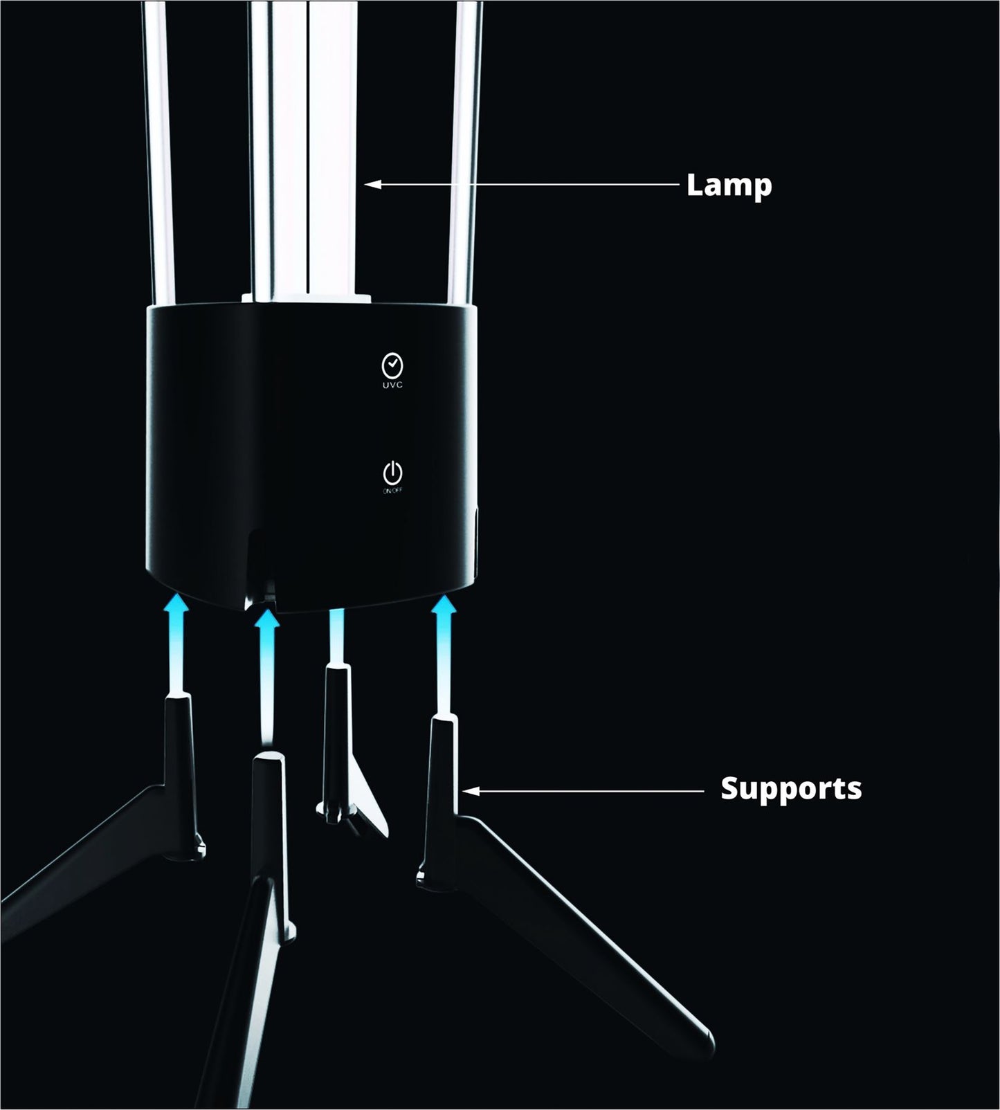 Mantra Fusion Cidal 36W UV-C Germicidal Table Lamp c/w Philips Lamp, **TO BE USED IN VACATED ROOMS ONLY**