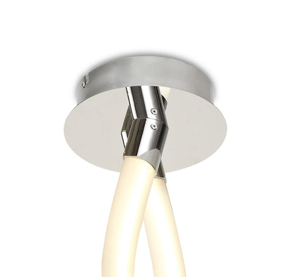 Mantra Armonia Semi Flush Large Ribbons, 60W LED, 3000K, 4500lm, Polished Chrome/Frosted Acrylic, 3yrs Warranty Ceiling