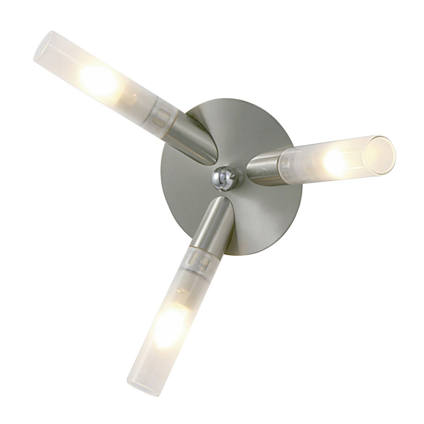 Diyas Sona 10cm  3 Light G9 Satin Chrome/Frosted Glass Ceiling Light Fitting