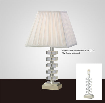 Diyas Dusit Crystal Table Lamp WITHOUT SHADE 1 Light E14 Silver Finish