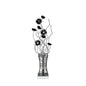 Diyas Home Majella Aluminium (DH) Majella Crystal Table Lamp 4 Light G4 Polished Chrome/Black, NOT LED/CFL Compatible