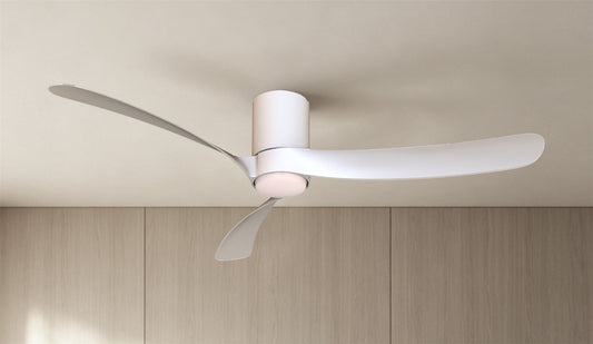 Nemo II L 1.3m 19W LED Dimmable Ceiling Light With Built-In 32W DC Fan, 3000-5000K Remote Control, 3800lm, White, 5yrs Warranty