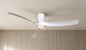 Nemo II L 1.3m 19W LED Dimmable Ceiling Light With Built-In 32W DC Fan, 3000-5000K Remote Control, 3800lm, White, 5yrs Warranty