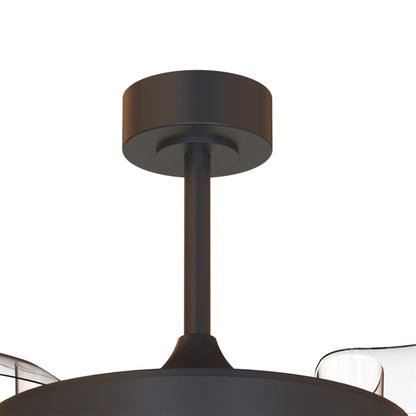 Coin Fan Mini Smart 40cm 36W LED Dimmable Ceiling With Built-In 25W DC Fan, 3000-5000K Remote, APP, Alexa & Google Voice Control, 5710lm, Black