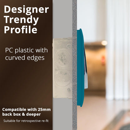 Trendi Artistic Modern Glossy  Home Automation Switch Ocean Blue