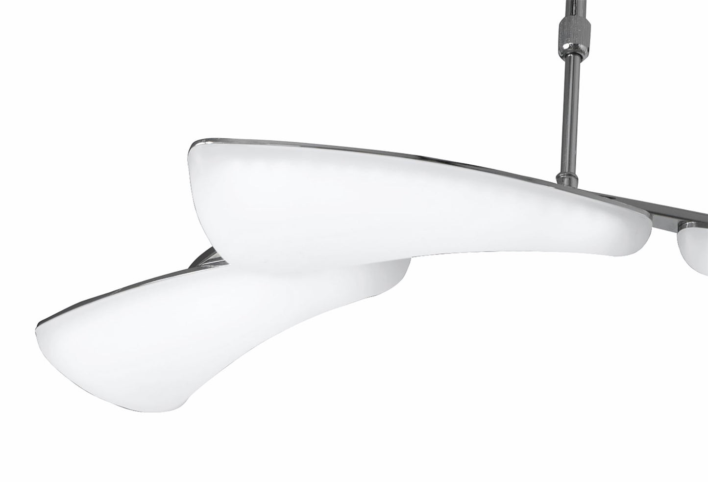 Mantra Mistral LED M3804 Mistral Telescopic 24W LED Line 3000K, 2160lm, Polished Chrome, Frosted Acrylic, 3yrs Warranty - M3804 Ceiling