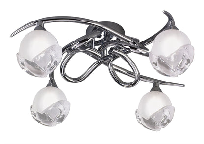 Mantra M0807 Fragma Ceiling 4 Light G9, Polished Chrome
