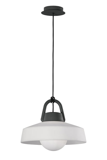 Mantra Fusion M6212 Kinke Pendant, 1 x E27, IP65, Anthracite, 2yrs Warranty