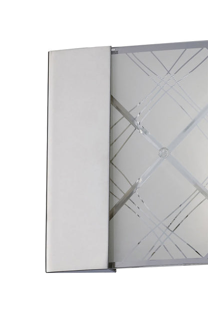 Diyas Aries Wall Light 2 Light E14 Polished Chrome/Glass