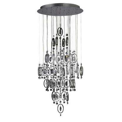 Diyas Solana 58cm  18 Light G4 Polished Chrome/Crystal, NOT LED/CFL Compatible Ceiling Pendant Light Fitting