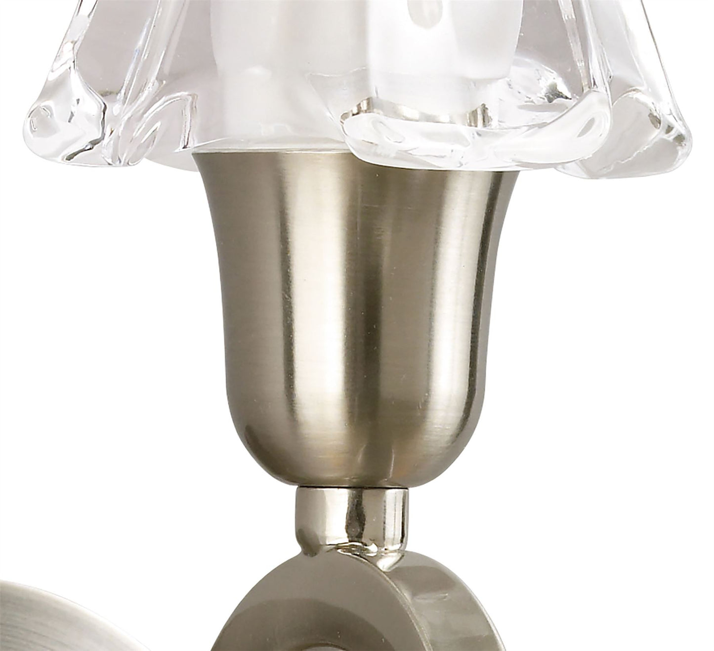 Mantra Alaska GU10 Wall Light Switched 1 Light L1/SGU10, Satin Nickel, CFL Lamps INCLUDED