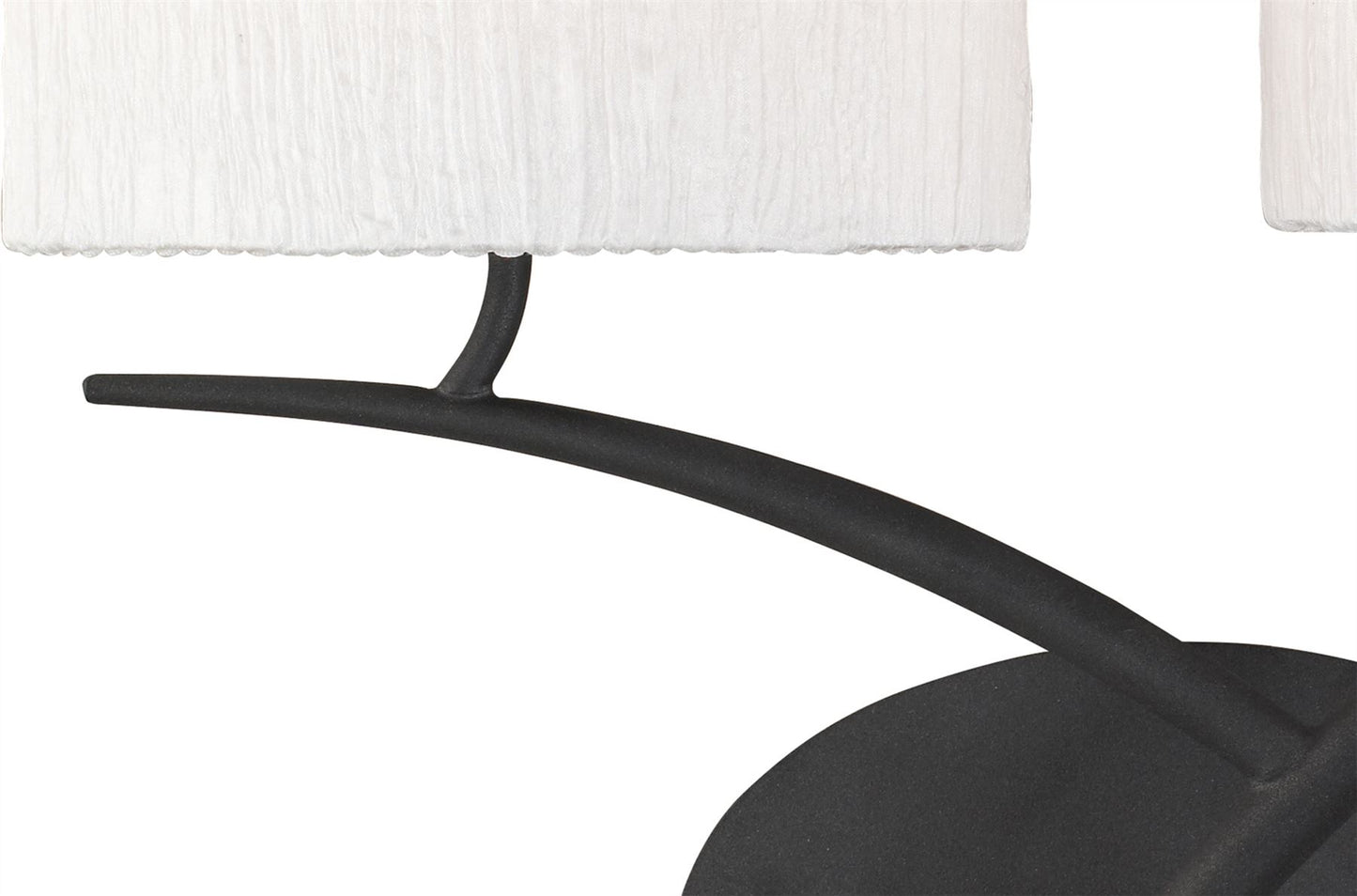 Mantra Eve Wall Light Switched 2 Light E27, Anthracite with White Oval Shades