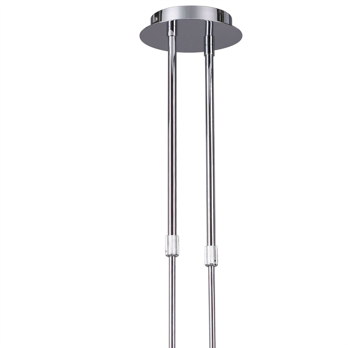 Mantra Guss GU10 Guss Telescopic GU10 8 Light L1/SGU10 Oval Curved, Polished Chrome/White Acrylic, CFL Lamps INCLUDED