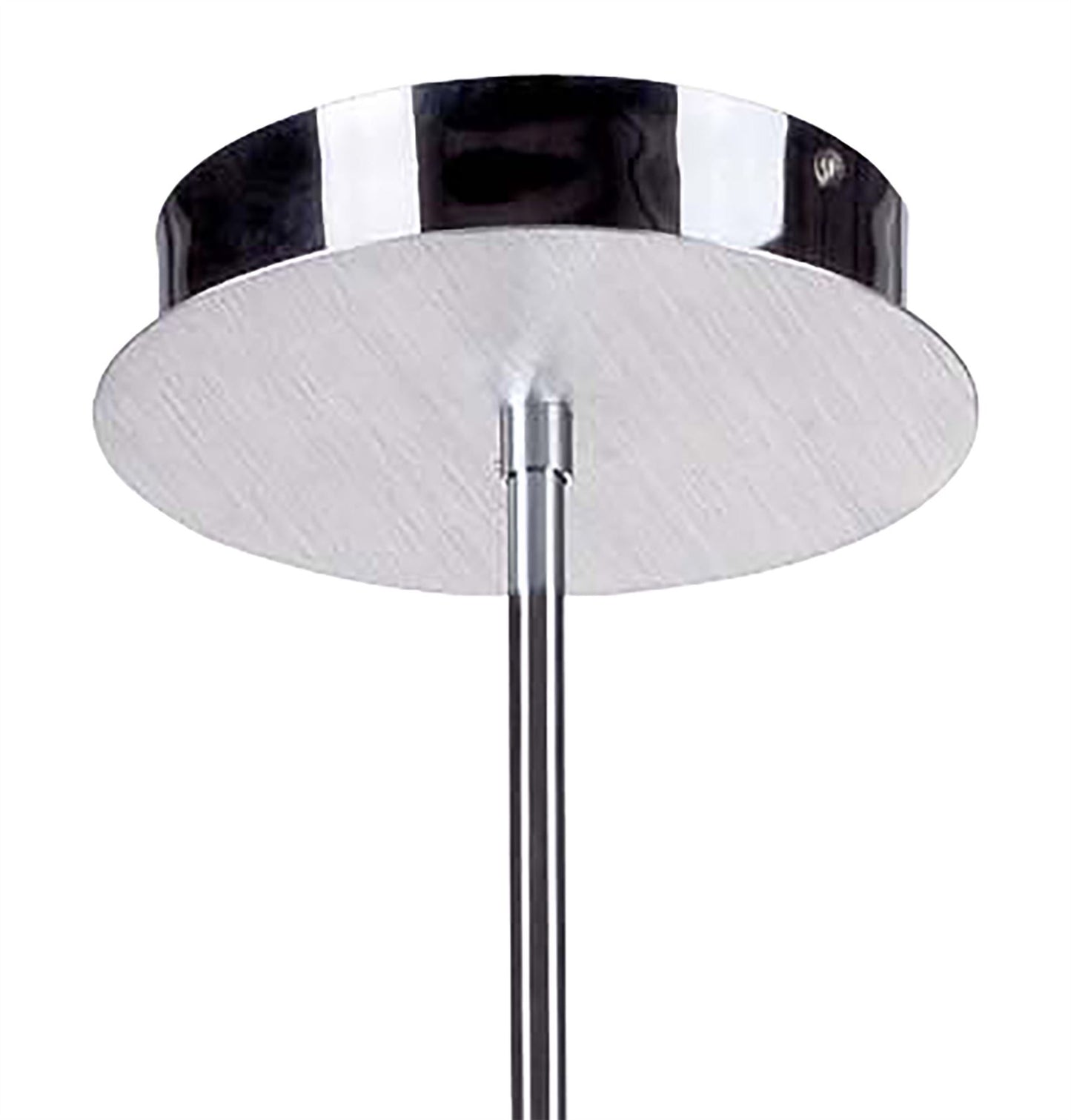 Mantra Fusion Juno 58cm Telescopic Convertible To Semi Flush 3 Light 15W LED 3000K, 1350lm, Satin Aluminium/Frosted Acrylic/Polished Chrome, 3yrs Warranty