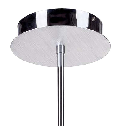 Mantra Fusion Juno 58cm Telescopic Convertible To Semi Flush 3 Light 15W LED 3000K, 1350lm, Satin Aluminium/Frosted Acrylic/Polished Chrome, 3yrs Warranty
