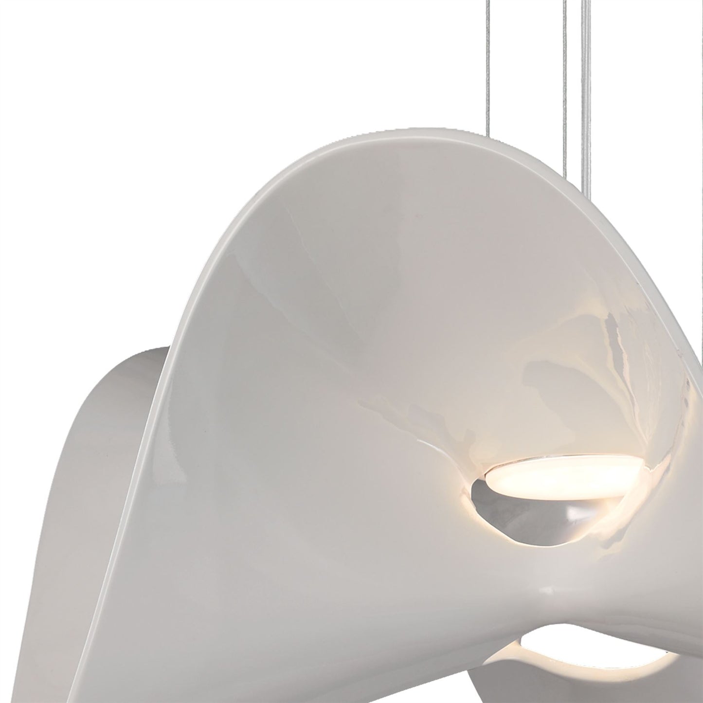 Mantra M5876 Manta Pendant 65cm Round 20W LED 3000K, 1600lm, Chrome/White, 3yrs Warranty