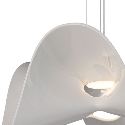 Mantra M5876 Manta Pendant 65cm Round 20W LED 3000K, 1600lm, Chrome/White, 3yrs Warranty