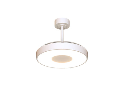 Coin Fan M 49cm 40W LED Dimmable Ceiling With Built-In 30W DC Fan, 3000-5000K Remote, APP, Alexa & Google Voice Control, 6400lm, White