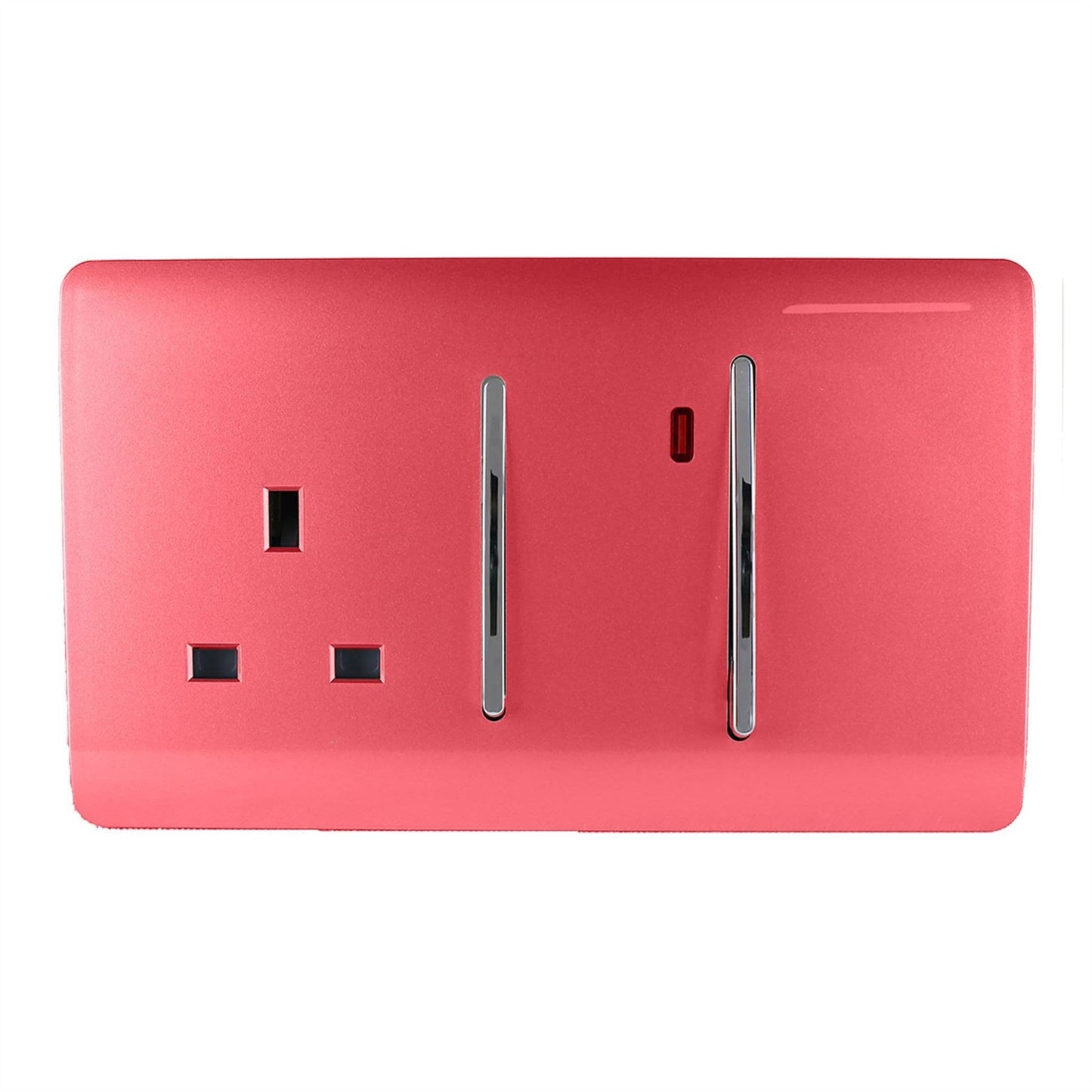 Trendi Artistic Modern Glossy 45 A Cooker Switch & Plug Socket Inc Neon Insert Strawberry