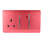 Trendi Artistic Modern Glossy 45 A Cooker Switch & Plug Socket Inc Neon Insert Strawberry