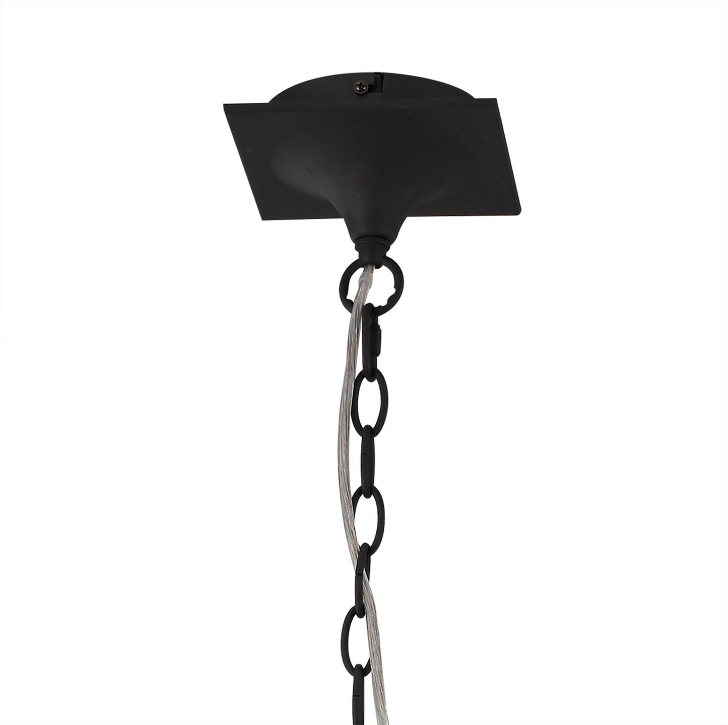 Mantra M1151 Eve Pendant 3 Light E27, Anthracite with White Round Shades