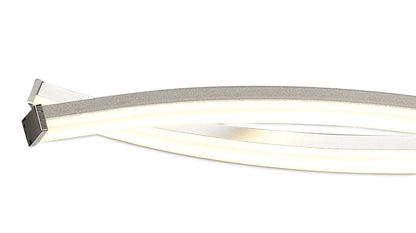 Mantra M5917 Aire LED Ceiling 70.5cm Round 42W 3000K, 3700lm, Dimmable, Silver/Frosted Acrylic/Polished Chrome, 3yrs Warranty - M5917 Ceiling