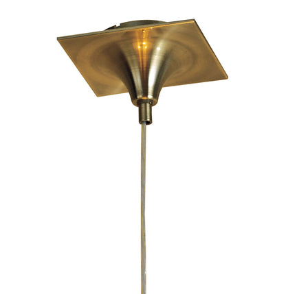 Mantra Siena 40cm Pendant Round 1 Light E27, Antique Brass with Amber Cream Shade and Amber Crystal
