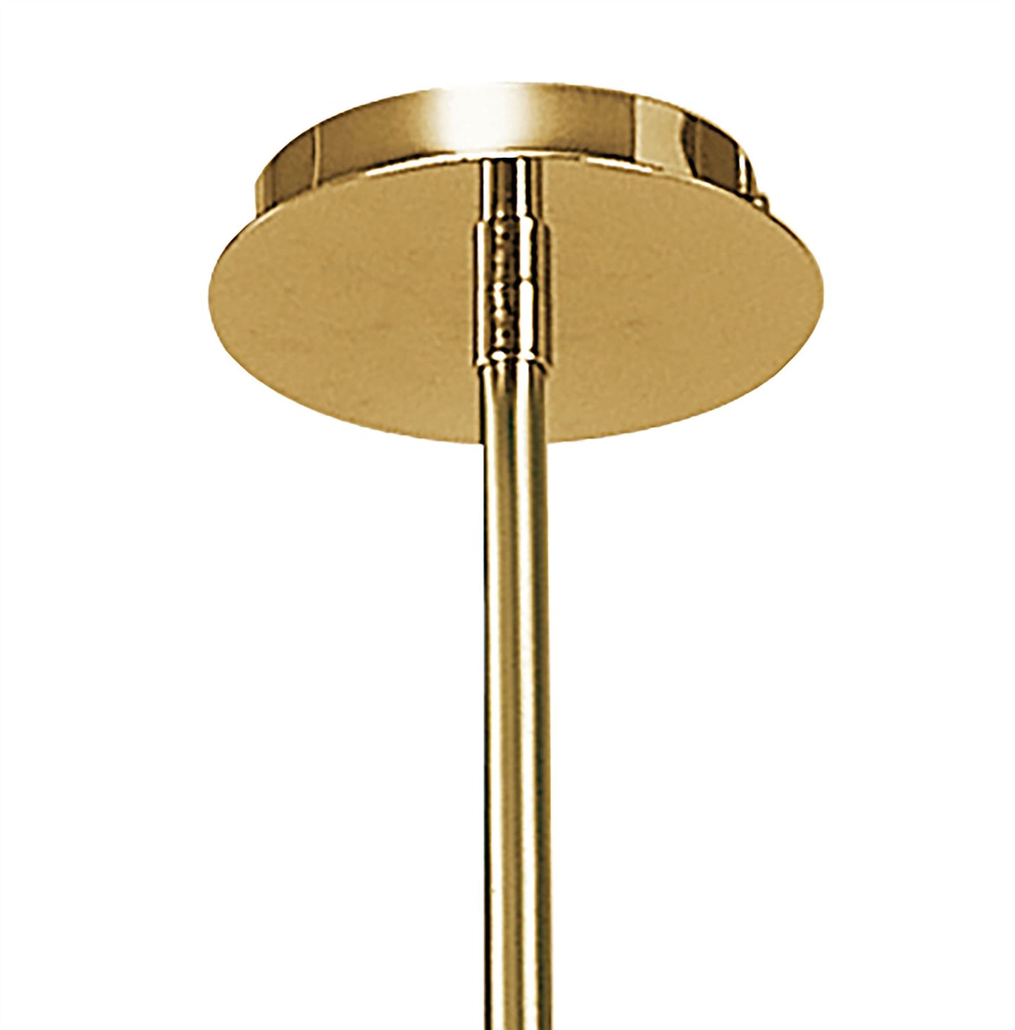 Mantra Dali 70cm Telescopic Pendant Convertible To Semi Flush 6 Light G9, Polished Brass