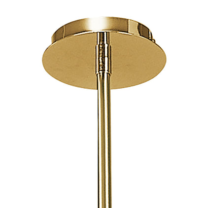Mantra Dali 70cm Telescopic Pendant Convertible To Semi Flush 6 Light G9, Polished Brass