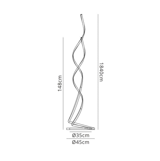 Mantra Nur XL Nur Blanco XL Floor Lamp 22W LED 4000K, 1800lm, Dimmable, White/Frosted Acrylic, 3yrs Warranty