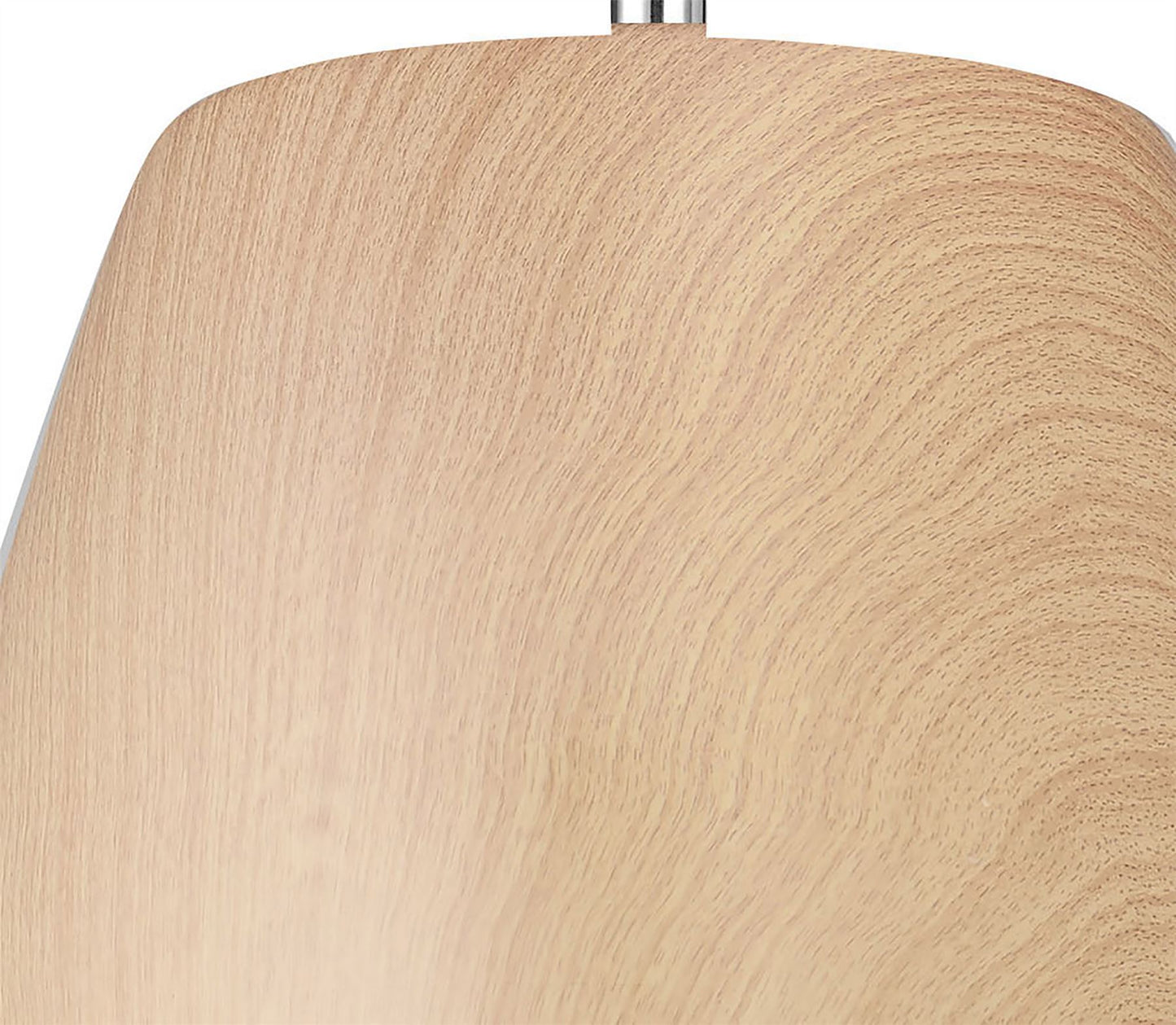 Mantra M4824 Triangle Pendant Small 1 Light E27, Beech/Polished Chrome