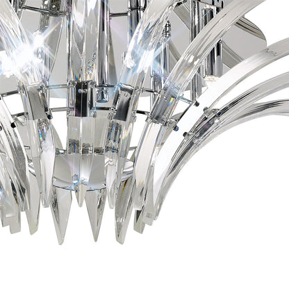 Diyas Sinclair 63cm Flush  6 Light G9 Polished Chrome Ceiling Light Fitting