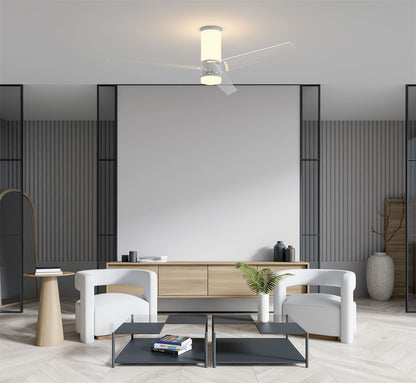 Up Down 1.2m 45W LED Dimmable Ceiling Light With Built-In 35W DC Fan, 2700-5000K Remote Control, 4950lm, White, 5yrs Warranty