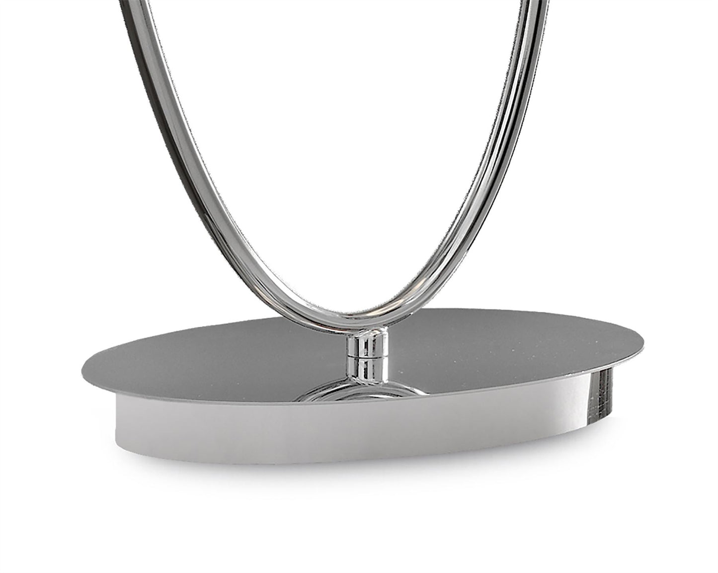 Mantra M6318 Andrea Table Lamp 63cm, 2 x E14 (Max 20W), Polished Chrome, White Shades, Black Crystal Droplets