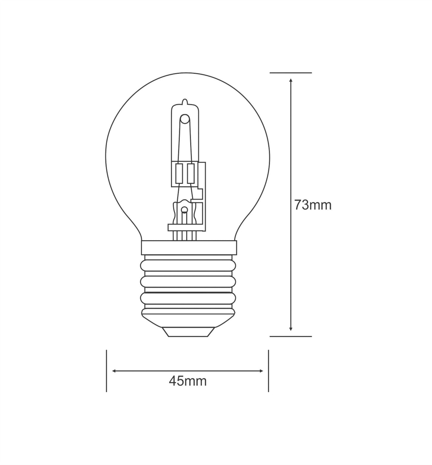 Luxram Halogen Energy Saver Ball E27 18W Halogen