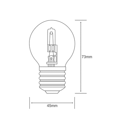 Luxram Halogen Energy Saver Ball E27 18W Halogen