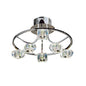Diyas Polana 46cm Semi Flush Round 6 Light G4 Polished Chrome, NOT LED/CFL Compatible