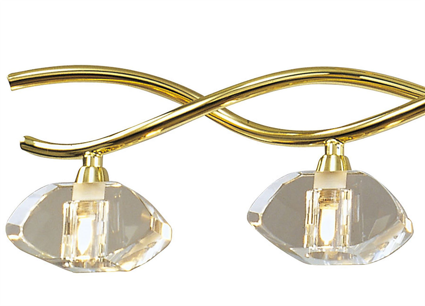 Mantra Alfa Linear Pendant 5 Light G9, Polished Brass