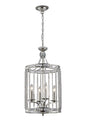 Diyas Adina  4 Light E14 Polished Nickel/Crystal Ceiling Pendant Light Fitting