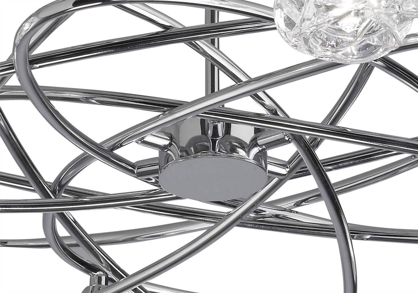 Mantra M3942 Maremagnum Telescopic Semi Flush Convertible 6 Light G9, Polished Chrome