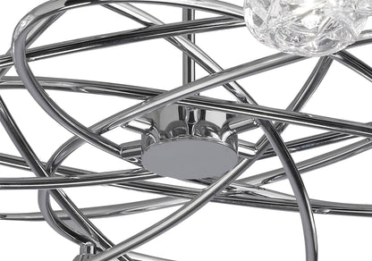 Mantra M3942 Maremagnum Telescopic Semi Flush Convertible 6 Light G9, Polished Chrome