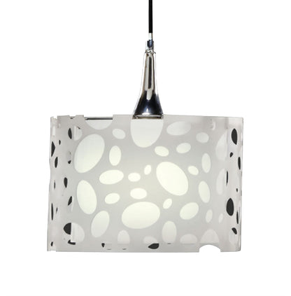 Mantra Lupin Linear Pendant 2 Light E27 Line, Gloss White/White Acrylic/Polished Chrome, CFL Lamps INCLUDED