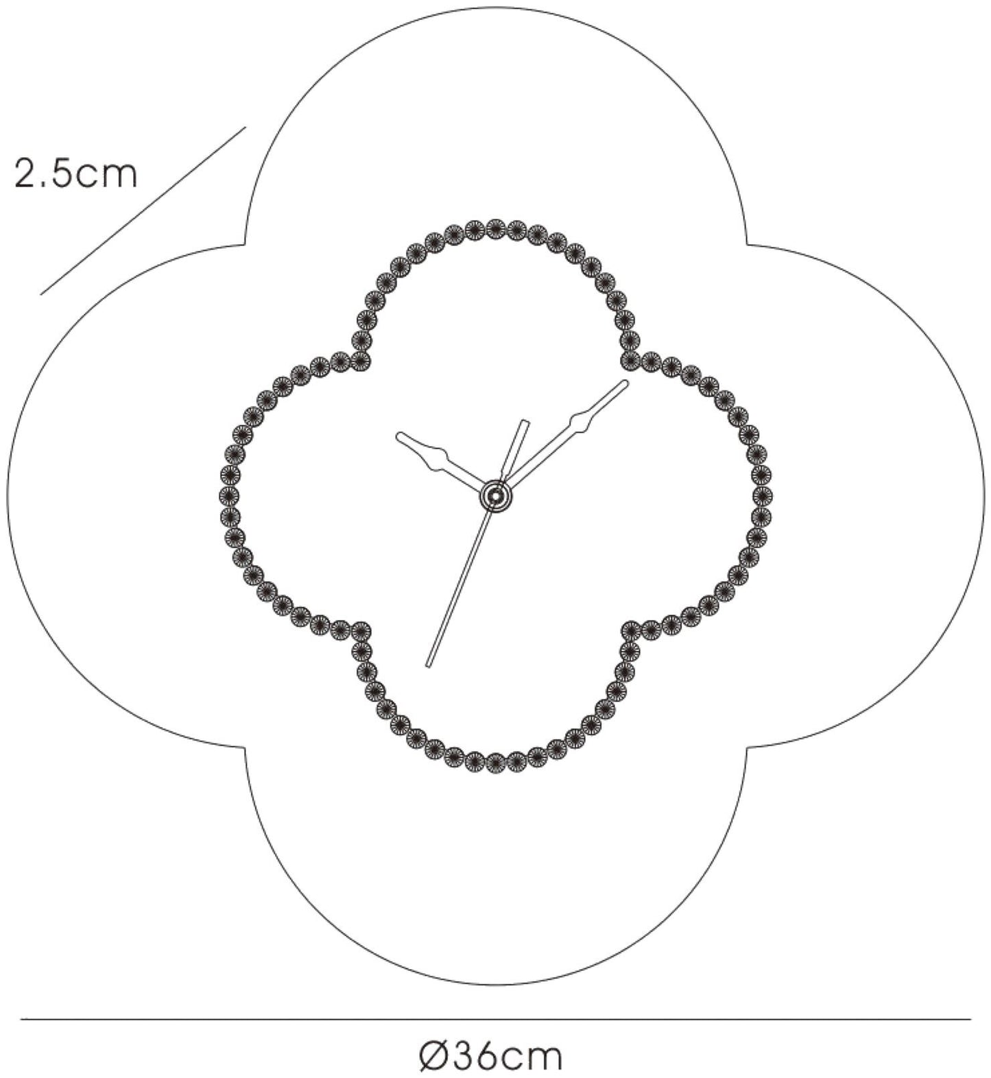Diyas Home (DH) Infinity Flower Clock Pink/White Wall