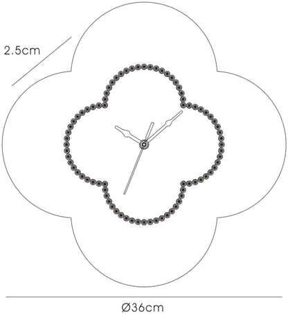 Diyas Home (DH) Infinity Flower Clock Pink/White Wall